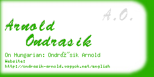 arnold ondrasik business card